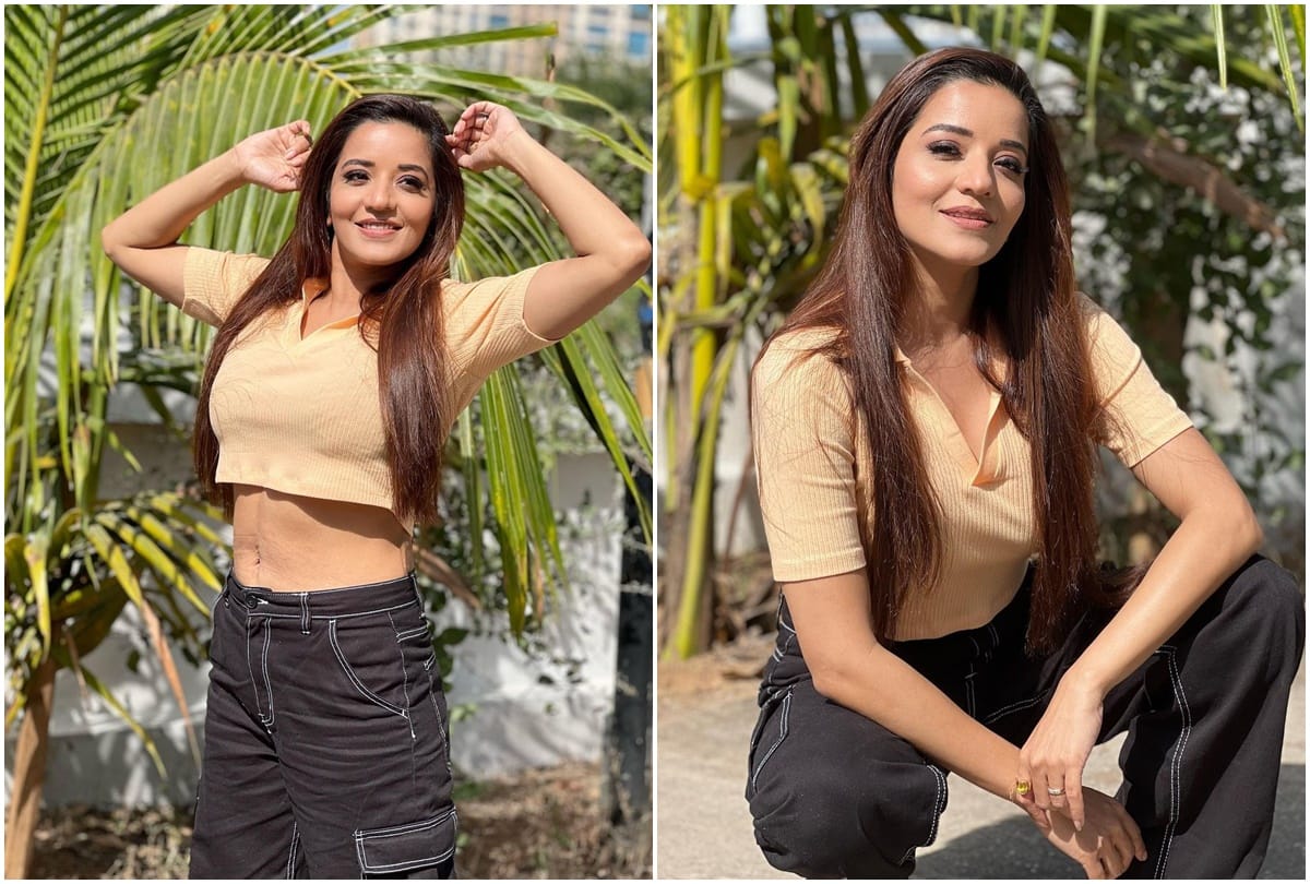 Bhojpuri: Monalisa was seen dancing on the song of Mohammad Rafi fans loved her no makeup look