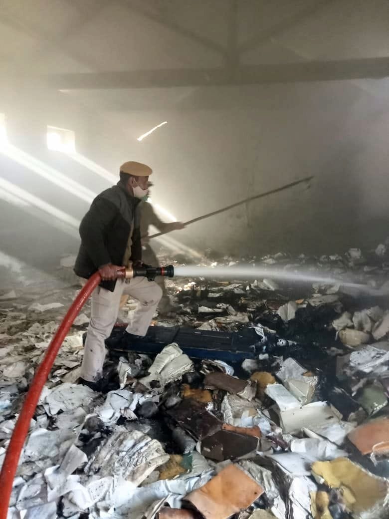 fire in electricity board store