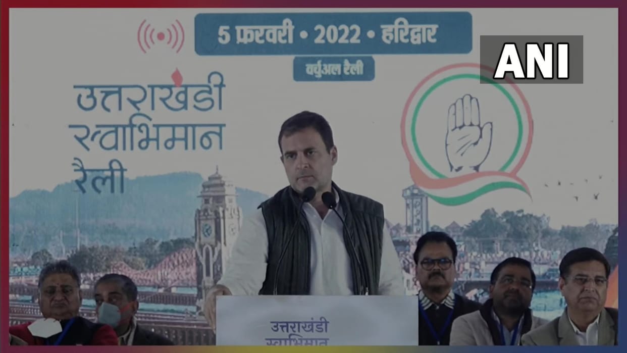 uttarakhand assembly election 2022: rahul gandhi virtual rally today in haridwar