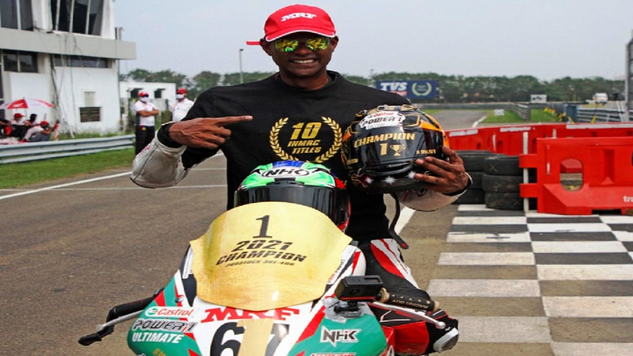 Rajini Krishnan wins 10th national title in Motorcycle Racing Championship