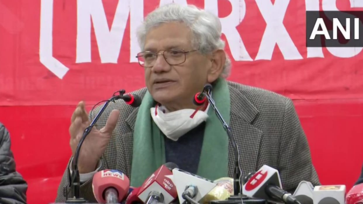 Sitaram Yechury in srinagar said Need to form a secular united front to defeat BJP