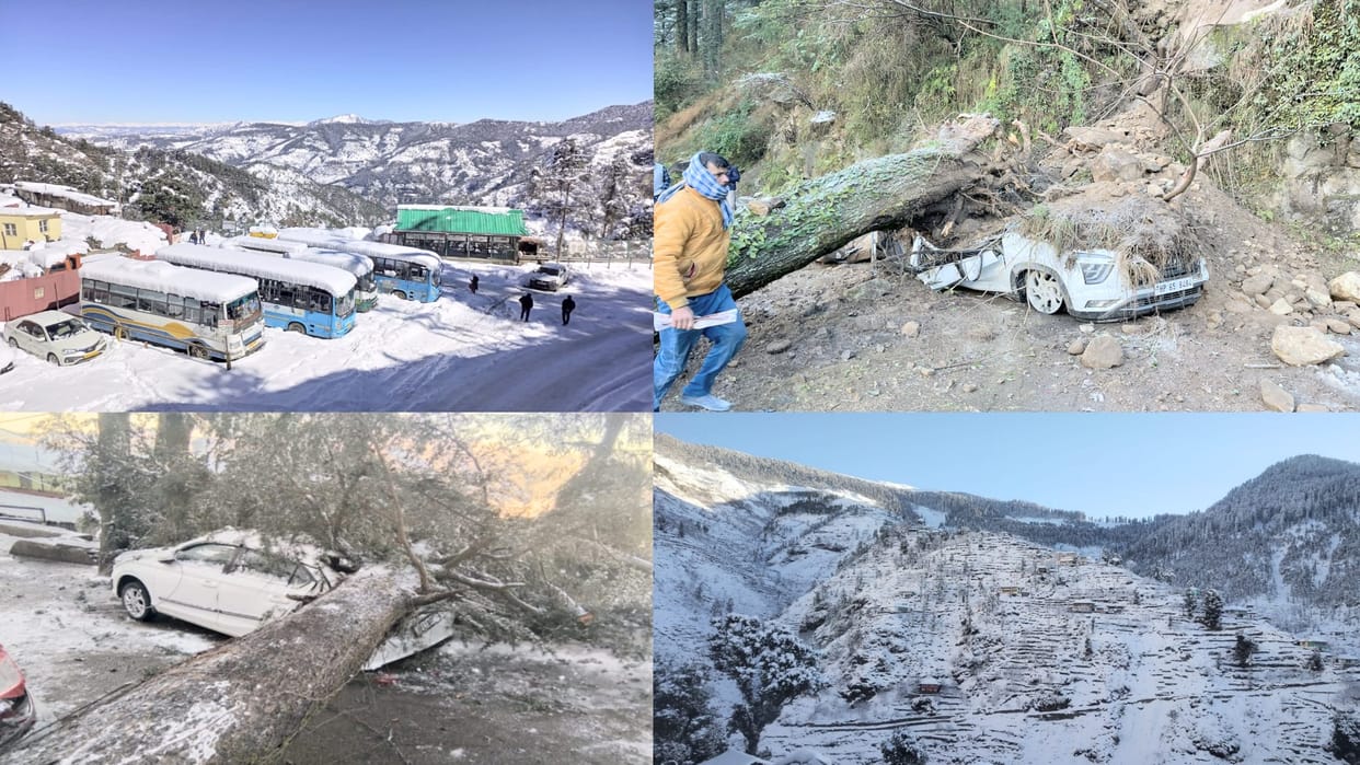 himachal weather update: Weather open but trouble continued in state hundruders of  roads and power transformers stalled due to heavy snowfall, trees breaking as havoc, see photos
