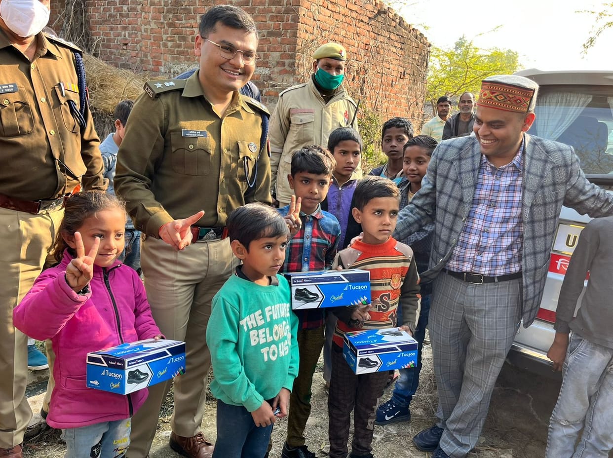 When children were seen barefoot, DM and SP ordered shoes