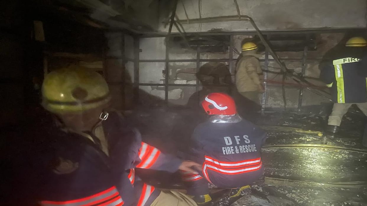 Delhi: Fire breaks out in Karkardooma Court premises firefighters douse it