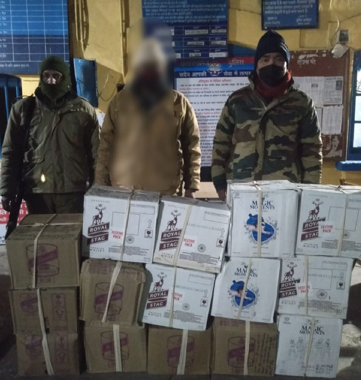 22 Carton Liqour Seized