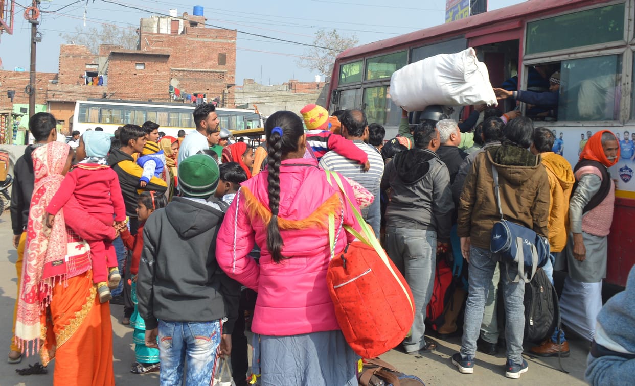 Hathras: Passengers struggling with shortage of buses, have to wait