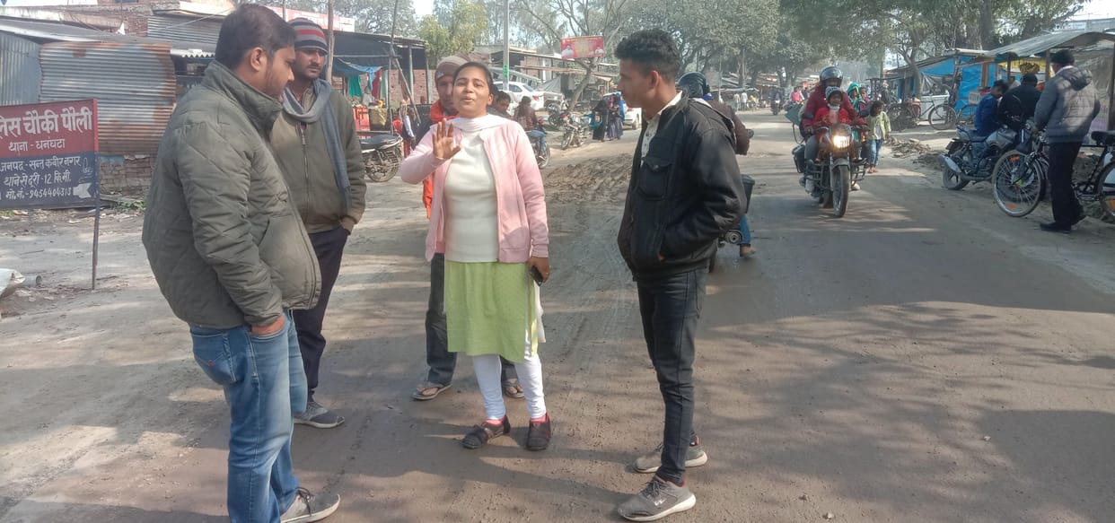 people stop road work