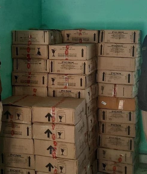 70 boxes of liquor brought for distribution in elections recovered