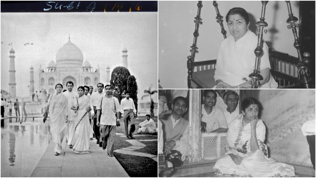 Lata Mangeshkar visited the Taj Mahal with siblings in 1965