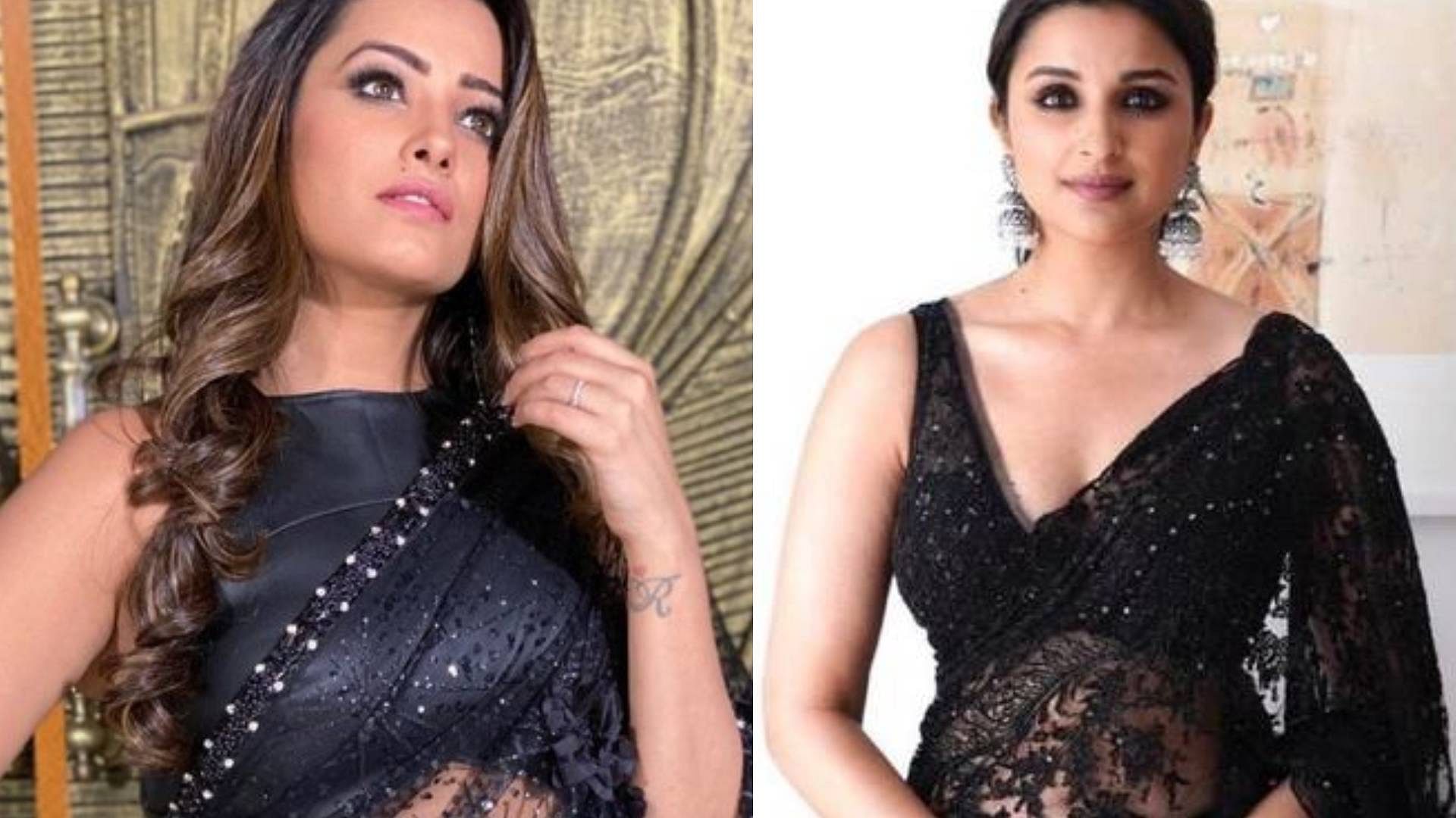 Parineeti Chopra Looks Regal Queen In Black Satin Saree And Antique Choker,  See Here | IWMBuzz