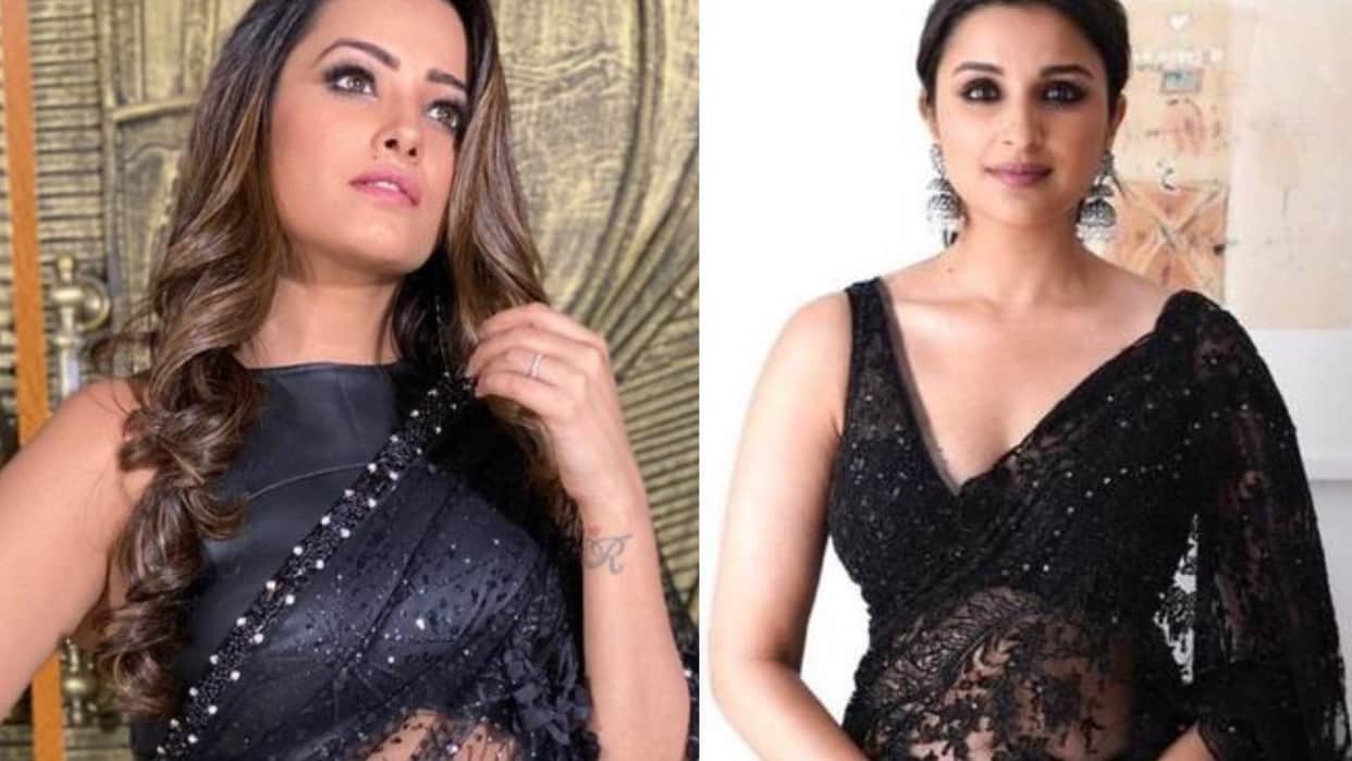 Black Saree Tips how to wear black saree like bollywood actress Parineeti Chopra and Anita Hassanandani