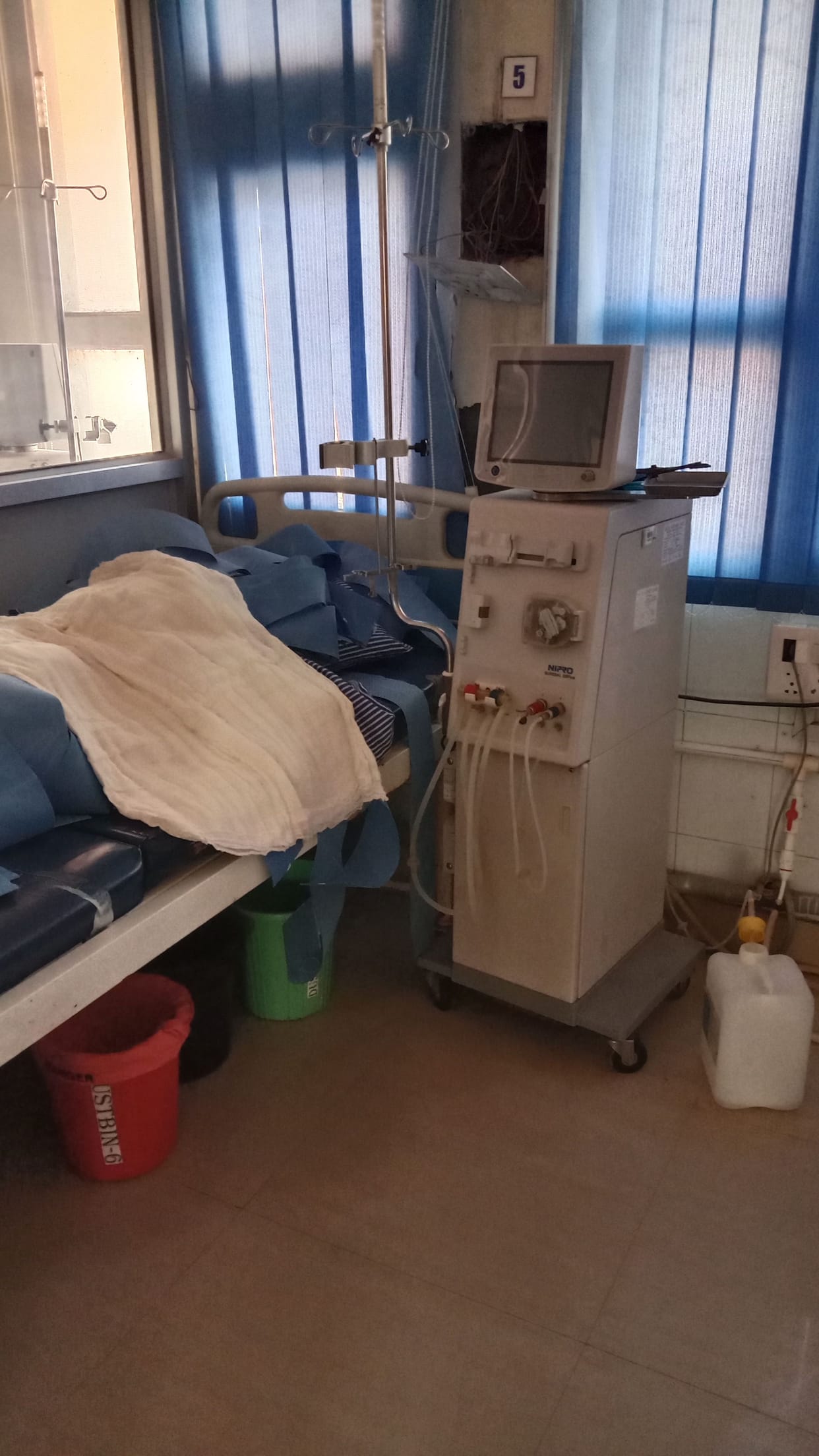 Three machines of Hisar Civil Hospital's dialysis center damaged
