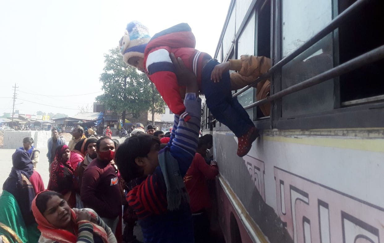 Buses went to conduct elections, there was a ruckus in the passengers