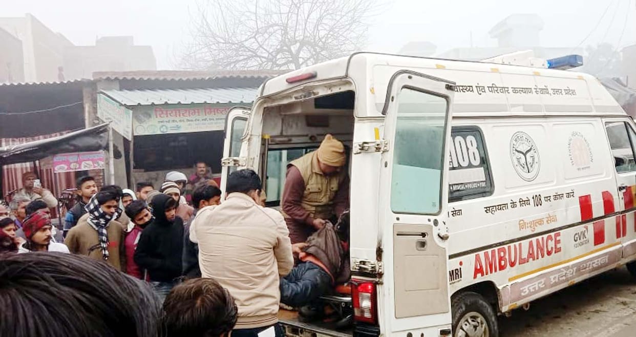 Middle-aged dies after being crushed by truck, wife injured