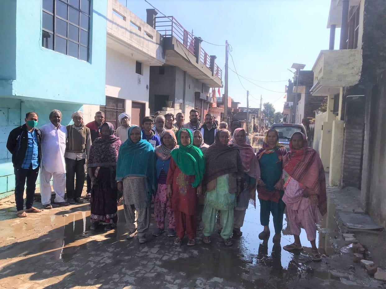 Demonstration against the problem of water drainage, Kurukshetra