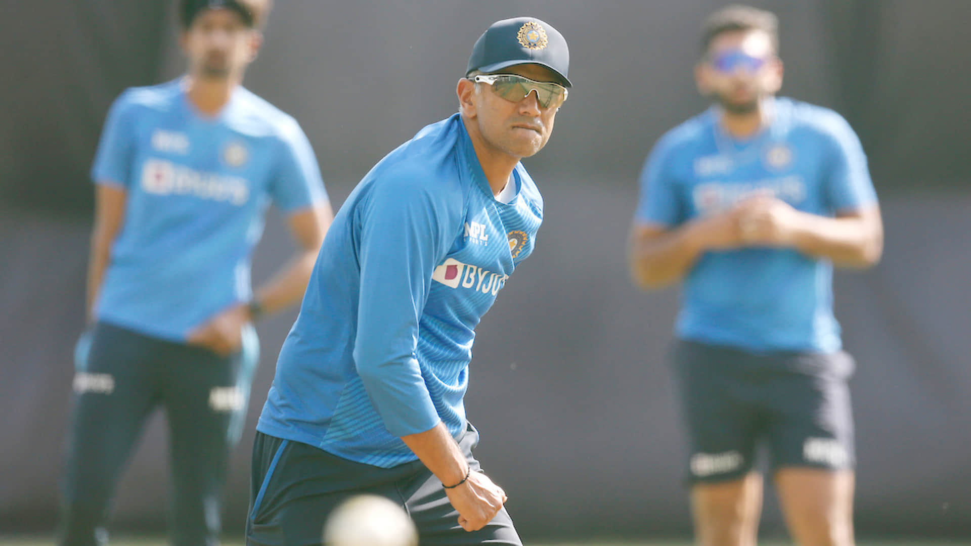 India vs West Indies 2nd ODI Photos Practice Session; Rahul Dravid bowling KL Rahul Batting Mayank Agarwal Navdeep Saini