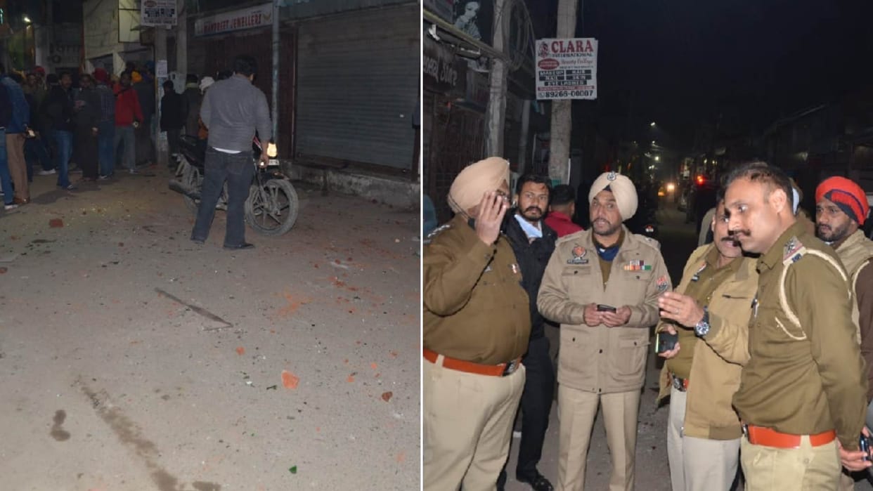 Simarjit Singh Bains and Kamaljit Singh Kadwal supporters face to face in Ludhiana