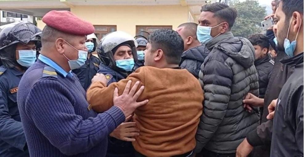 Students protest in Butwal, clash with police