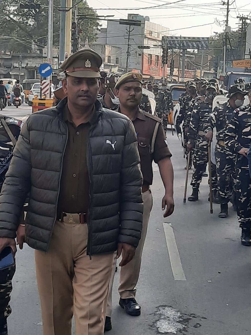 Mathura: Assurance of security given by taking out flag march