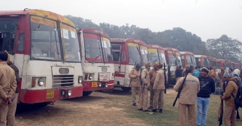 Police party left for security arrangements in polling