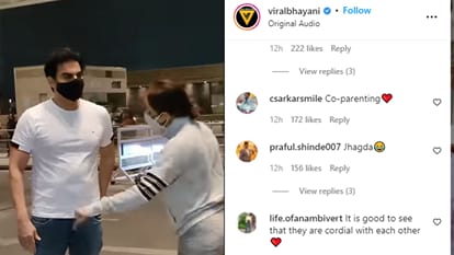 Malaika Arora and arbaaz khan arrived to drop son Arhaan at the airport fans said why are you fighting
