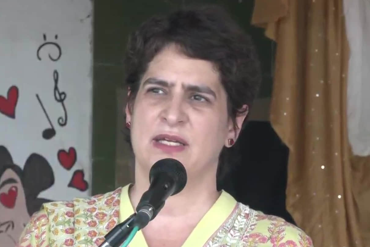 Priyanka Gandhi targets PM Narendra Modi and Arvind Kejriwal in Pathankot
