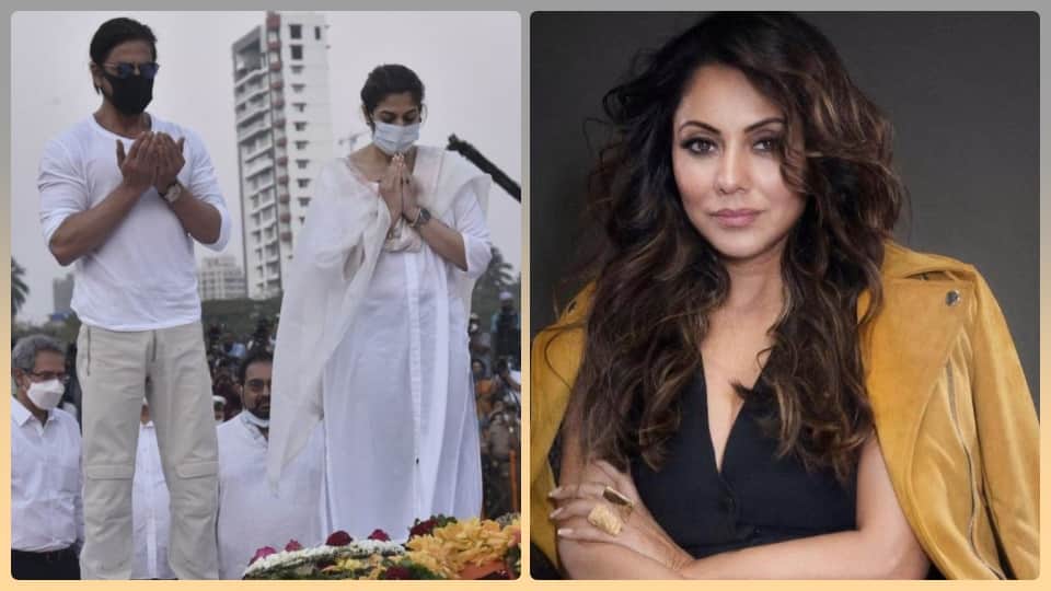 FACT Check: Lata Mangeshkar funeral Shah Rukh Khan with Manager Pooja Dadlani She is not Gauri Khan