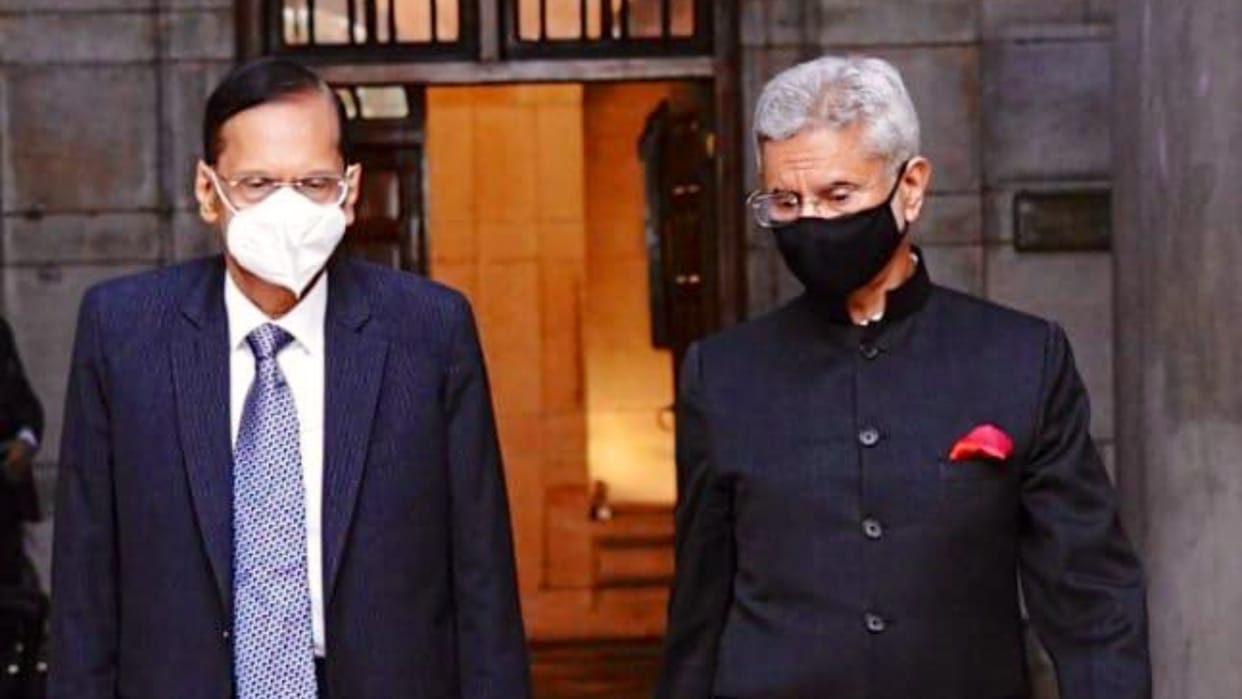 External Affairs Minister S Jaishankar held a meeting with Sri Lankan Foreign Minister GL Peiris