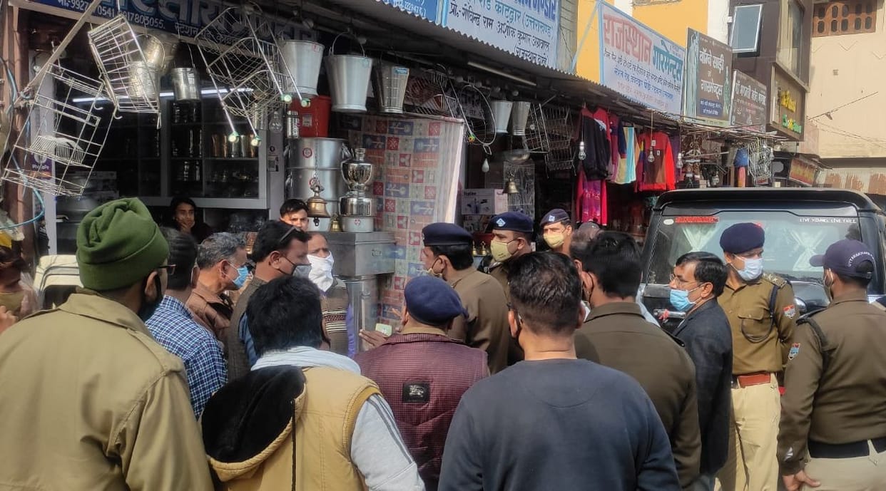 Police and municipal officials chased away the encroachers