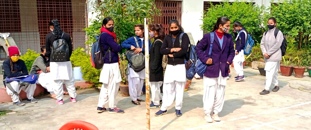 After a month, the open school and colleges returned