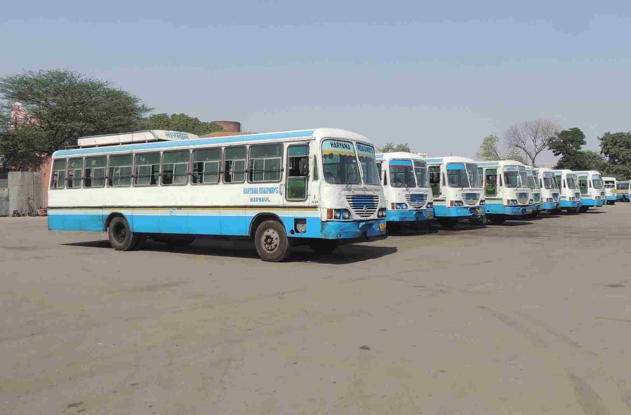 Haryana Roadways bus ran on village Badopur route after 39 years