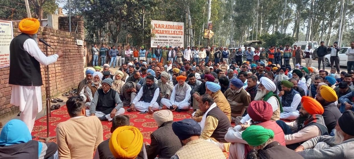No assurance was received from SDM regarding pending payment of sugarcane, farmers warned that they would picket from February 14