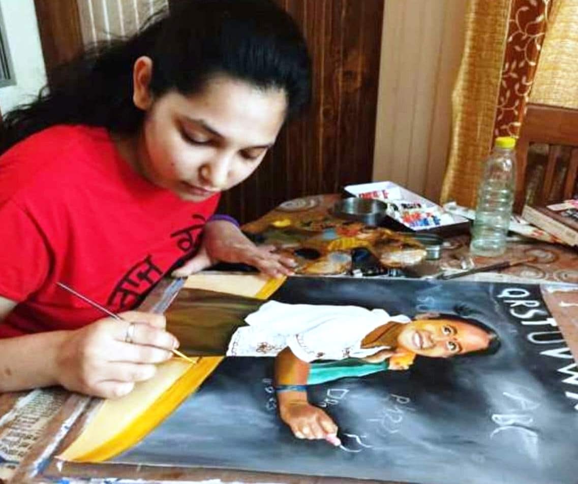 Swarndeep in poster making and Kashish first in cuisine competition, Kurukshetra