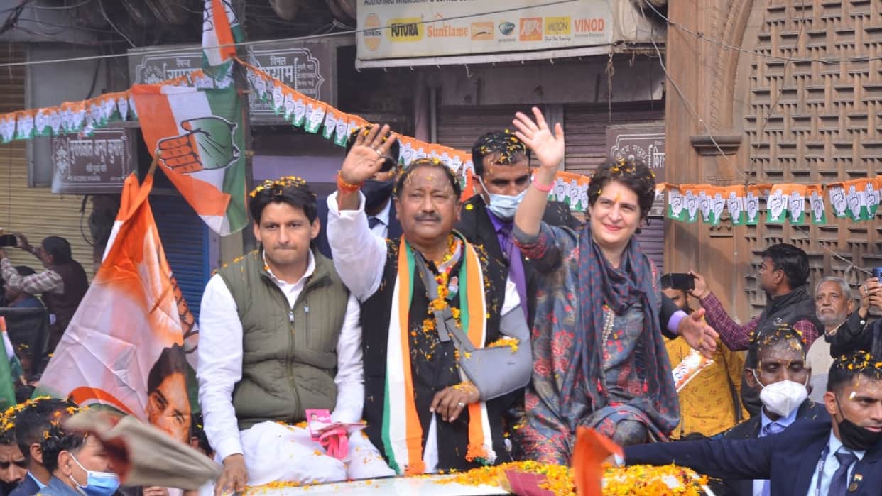 Priyanka Gandhi road shows in Mathura