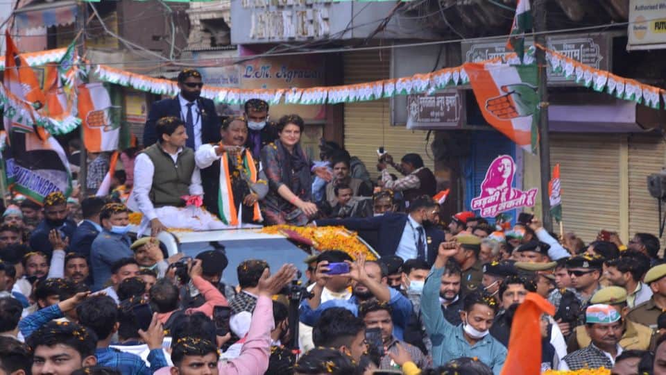 Priyanka Gandhi road shows in Mathura