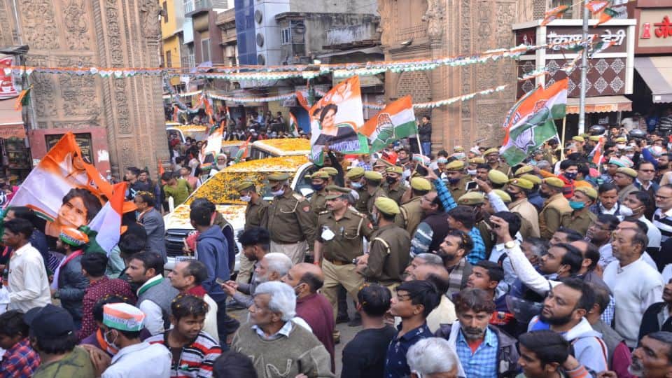 Priyanka Gandhi road shows in Mathura