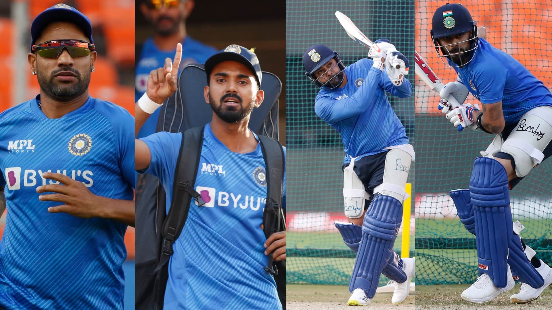 IND vs WI Photos Shikhar Dhawan ready for 2nd odi check Virat Kohli Rohit Sharma and KL Rahul practice pictures