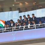अहमदाबाद स्टेडियम में भारत की अंडर-19 टीम