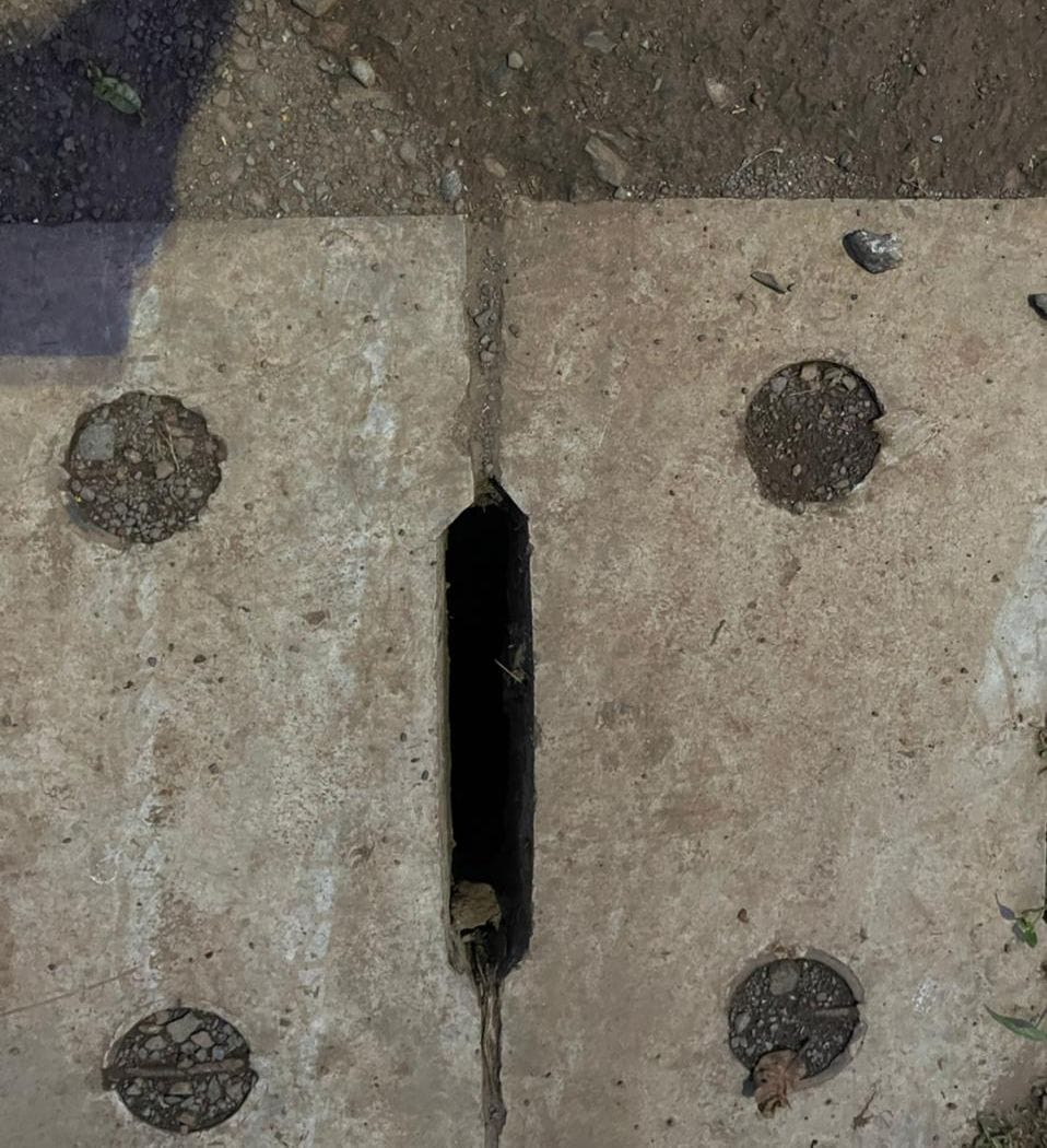 Now drains will be covered with pre-cost slab