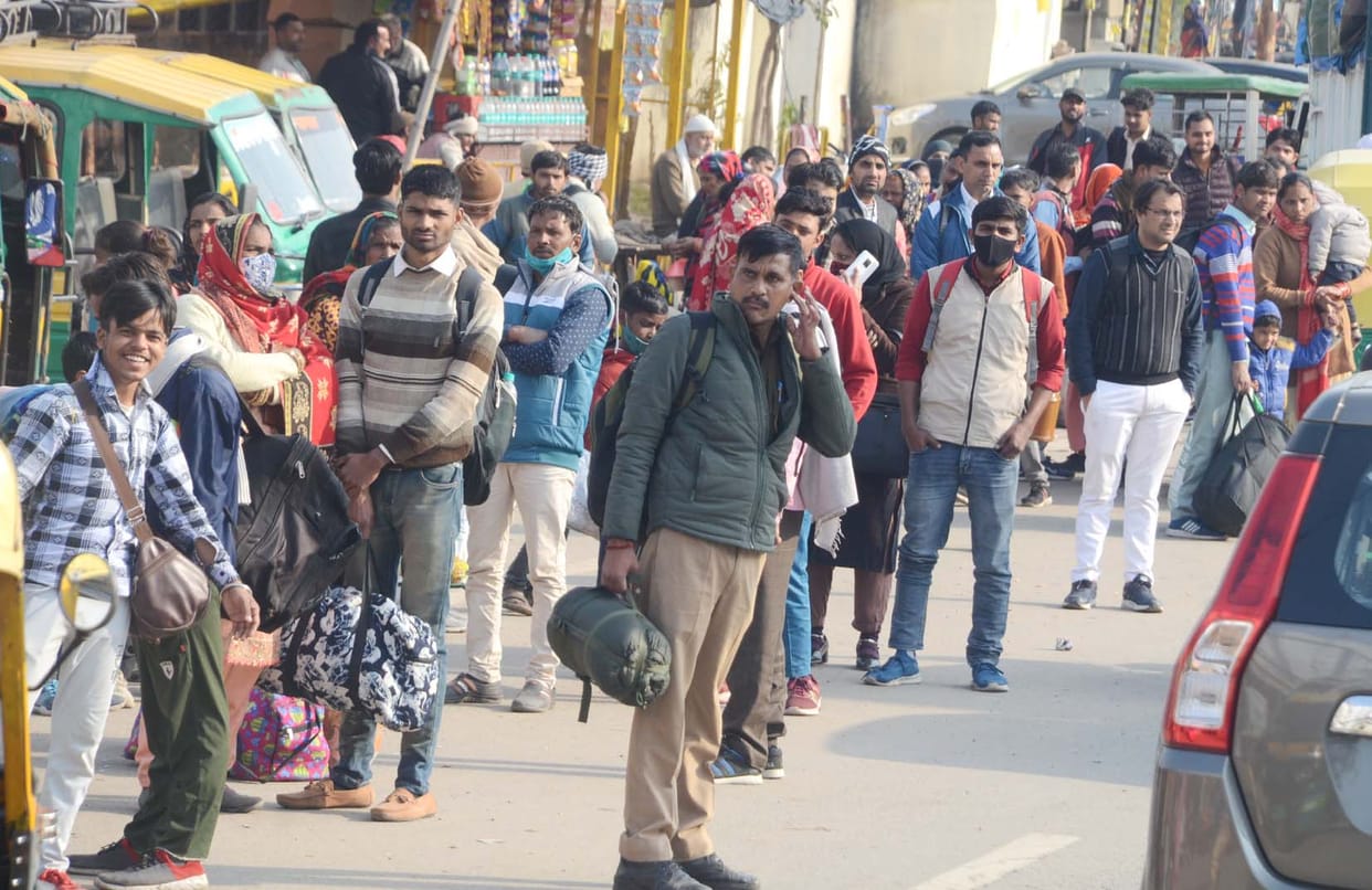 Buses went in elections, passengers wandered throughout the day, had to face trouble