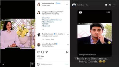 Simi Garewal shares unseen BTS clip of rendezvous talk show when Abhishek calling her aunty Oprah