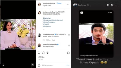 Simi Garewal shares unseen BTS clip of rendezvous talk show when Abhishek calling her aunty Oprah