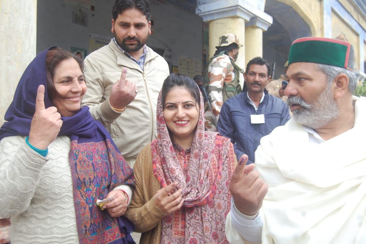 Tikait voted Sisauli and Rakesh voted in the city