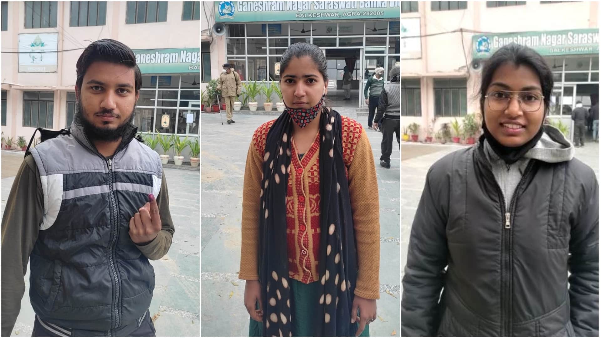 UP Election 2022 voting agra mathura youths voters casts his vote