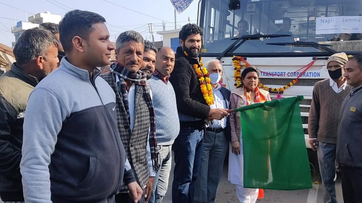 Nagri to Jammu bus service started on Old Samba Kathua route