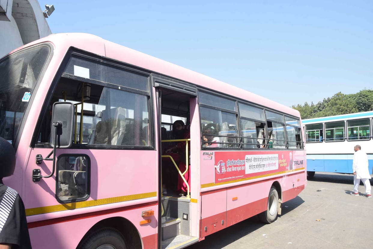 Preparations for running Pink City buses for girl students from today