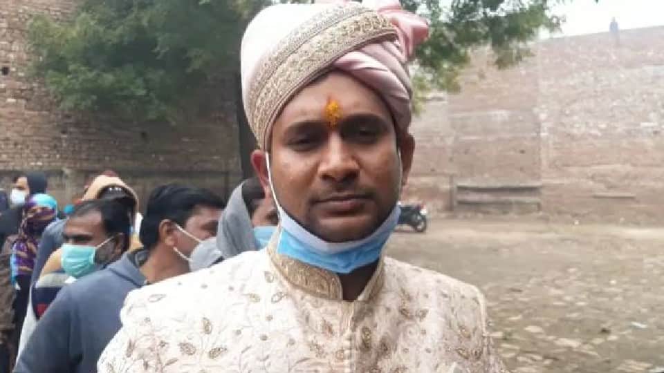 UP Election 2022 Phase 1 Voting groom casts his vote after marriage in Mathura