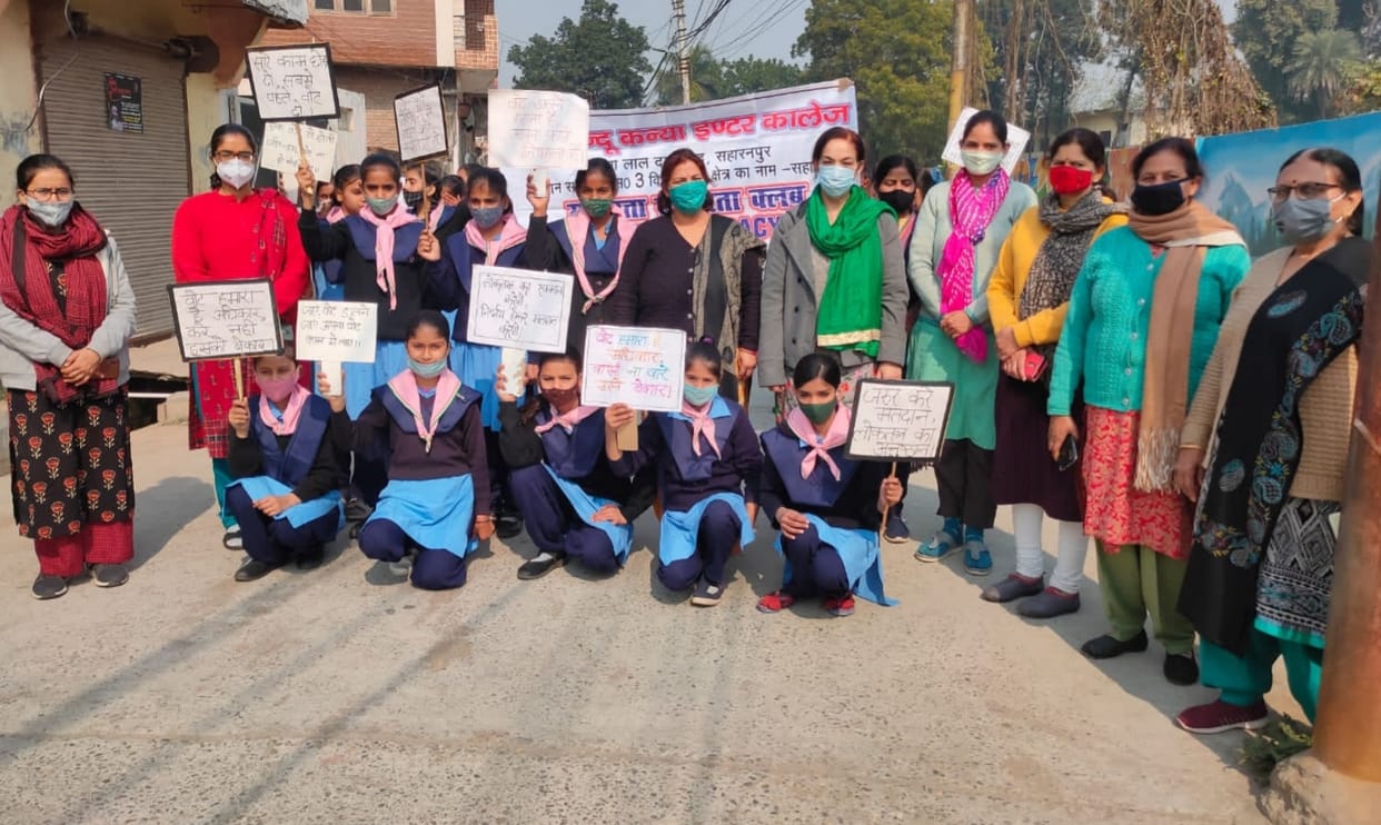 Girls took out rally for voter awareness