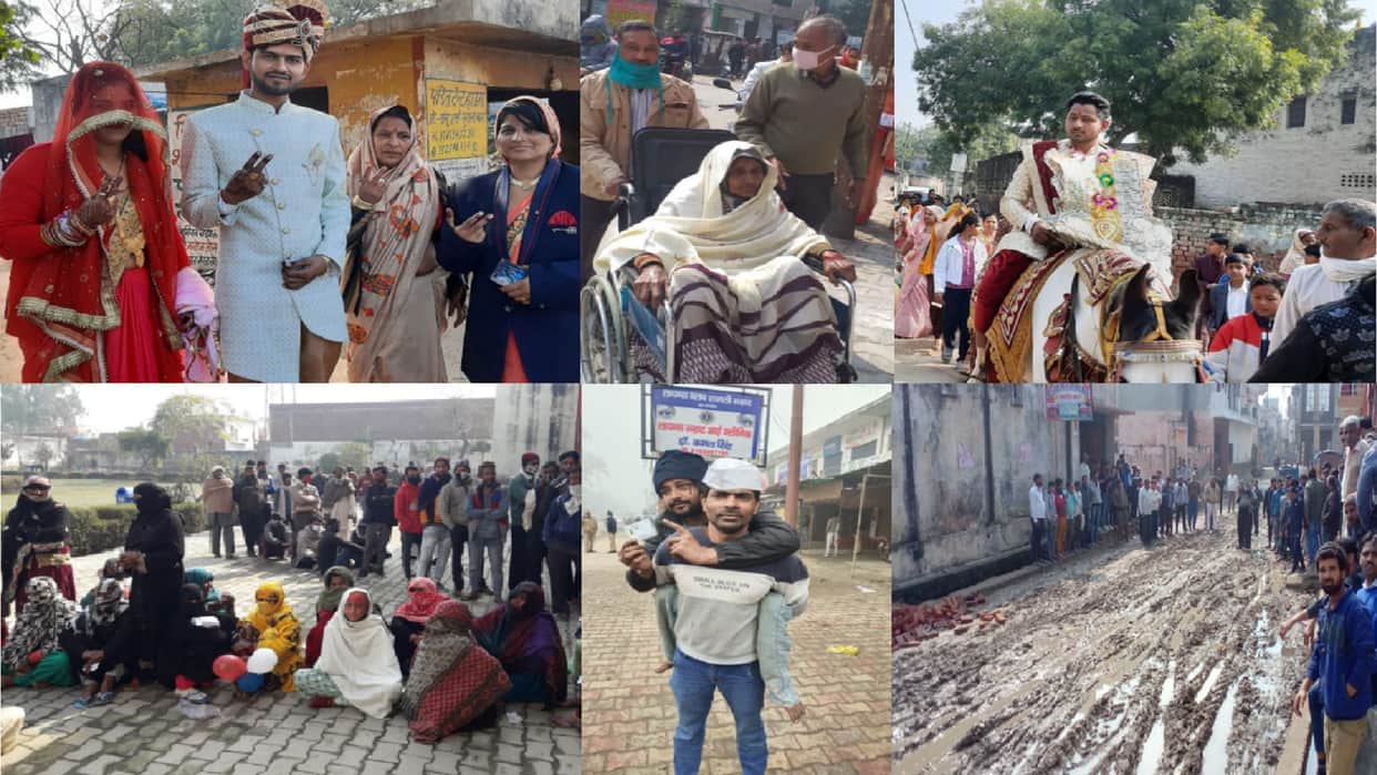 UP Election 2022 Phase-1 : There was enthusiasm among the voters and there was anger at some places during the voting in western UP and see photos