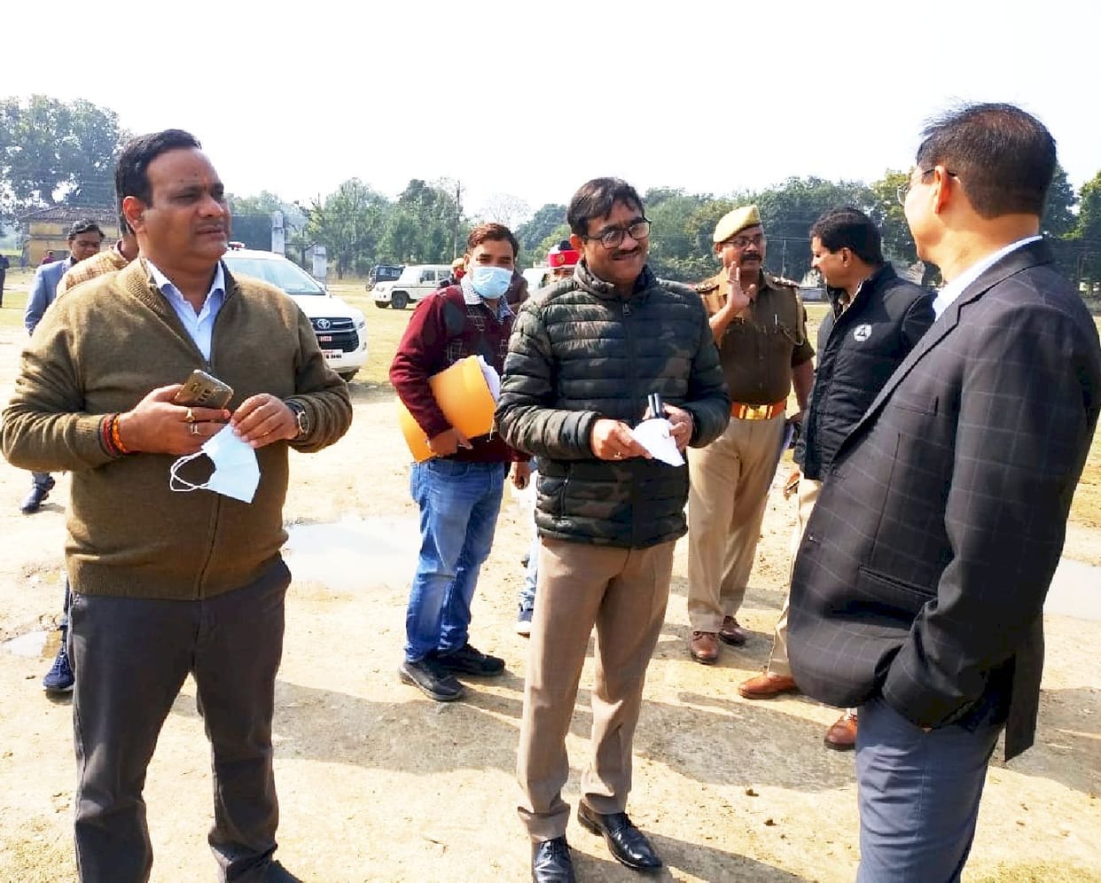 polling party inspected by DM